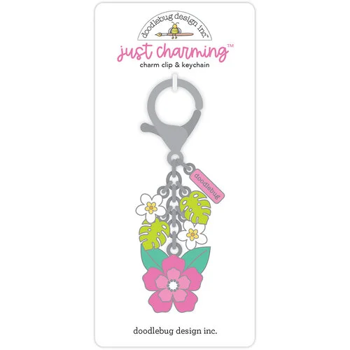 Doodlebug Design - Summer Fun Collection - Just Charming Clip And Key Chain - Aloha 1 Doodlebug Design - Summer Fun Collection - Just Charming Clip And Key Chain - Aloha