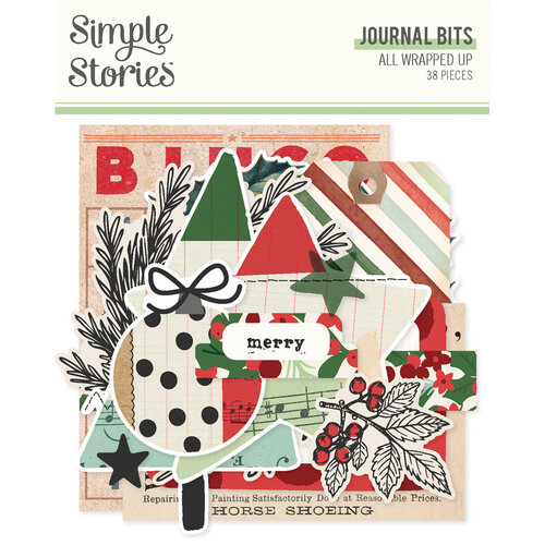 Simple Stories - All Wrapped Up Collection - Ephemera - Journal Bits And Pieces