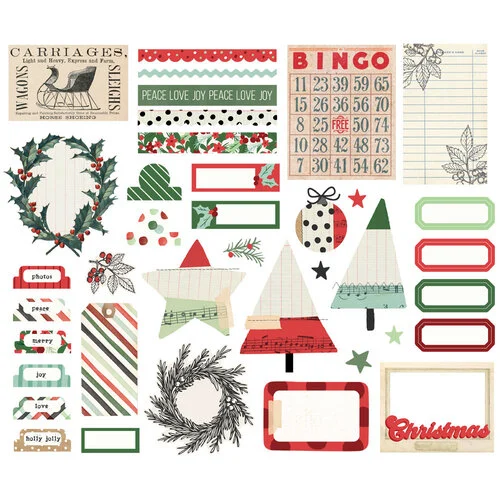 Simple Stories - All Wrapped Up Collection - Ephemera - Journal Bits And Pieces