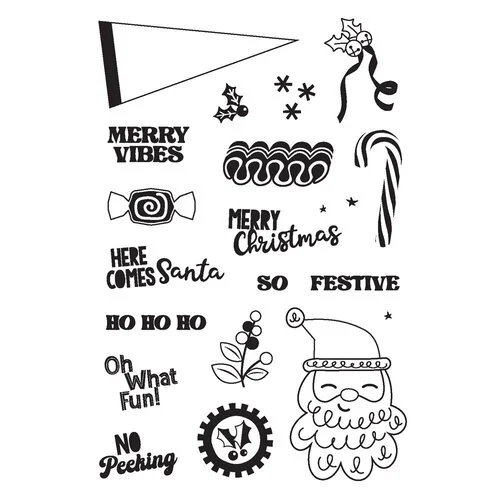 Simple Stories - Hard Candy Christmas Collection - Clear Photopolymer Stamps