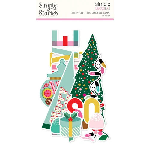 Simple Stories - Hard Candy Christmas Collection - Simple Pages - Page Pieces 1 Simple Stories - Hard Candy Christmas Collection - Simple Pages - Page Pieces