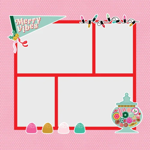 Simple Stories - Hard Candy Christmas Collection - Simple Pages - Page Pieces 4 Simple Stories - Hard Candy Christmas Collection - Simple Pages - Page Pieces