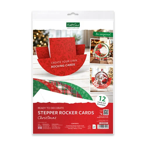 Katy Sue Designs - Cards and Envelopes Set - Christmas Stepper Rocker