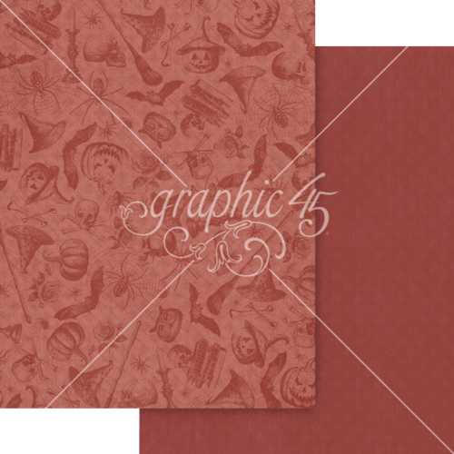 Graphic 45 - Ghostly Greetings Collection - 8.5 X 11 Patterns And Solids Paper Pack