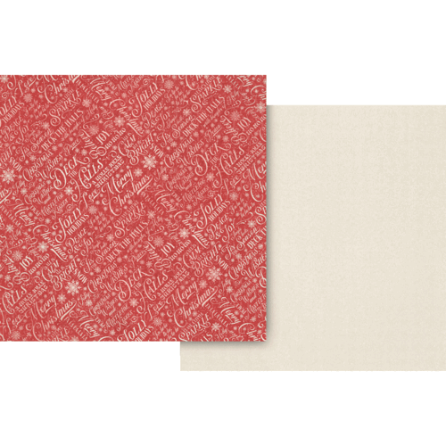 Graphic 45 - Deck The Halls Collection - 12 x 12 Double Sided Paper - Snowdrift White Pattern And Solid