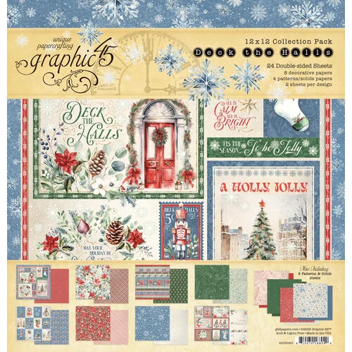 Graphic 45 - Deck The Halls Collection - 12 x 12 Collection Pack 1 Graphic 45 - Deck The Halls Collection - 12 x 12 Collection Pack