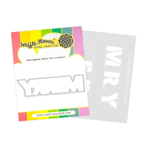 Waffle Flower Crafts - Die-N-Stencil - Overlapping Merry