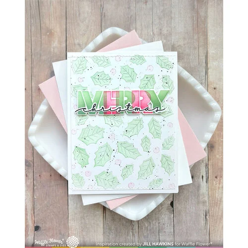 Waffle Flower Crafts - Die-N-Stencil - Overlapping Merry