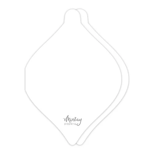 Mintay Papers - Greeting Card Base - Bauble - White 1 Mintay Papers - Greeting Card Base - Bauble - White
