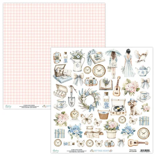 Mintay Papers - Cottage Heart Collection - 12 x 12 Double Sided Paper - Elements 1 Mintay Papers - Cottage Heart Collection - 12 x 12 Double Sided Paper - Elements