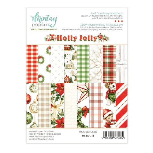 Mintay Papers - Holly Jolly Collection - 6 x 8 Paper Pad - Add-On