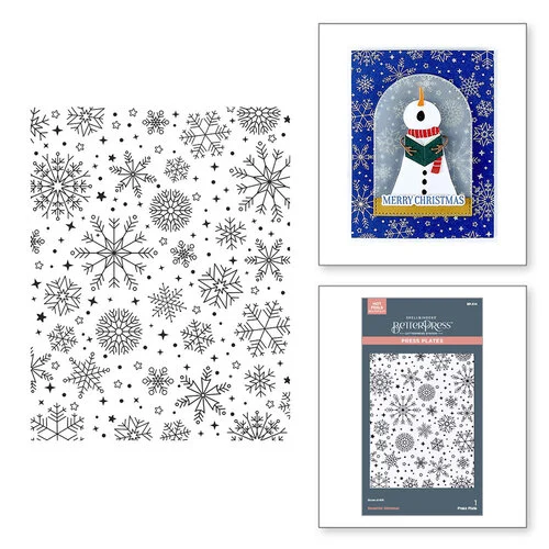 Spellbinders - Wonderland Collection - BetterPress - Press Plates - Snowfall Shimmer 1 Spellbinders - Wonderland Collection - BetterPress - Press Plates - Snowfall Shimmer