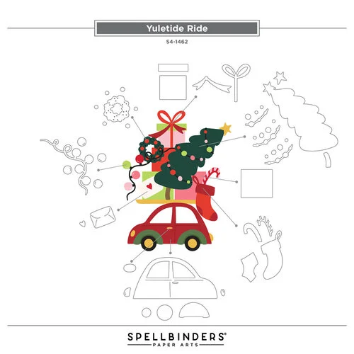 Spellbinders - Wonderland Collection - Etched Dies - Yuletide Ride 4 Spellbinders - Wonderland Collection - Etched Dies - Yuletide Ride