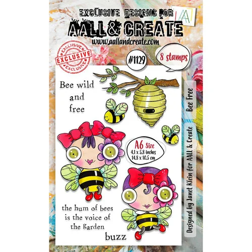 AALL and Create - Clear Photopolymer Stamps - Bee Free 1 AALL and Create - Clear Photopolymer Stamps - Bee Free