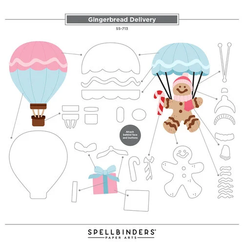 Spellbinders - Candy Christmas Collection - Etched Dies - Gingerbread Delivery 4 Spellbinders - Candy Christmas Collection - Etched Dies - Gingerbread Delivery