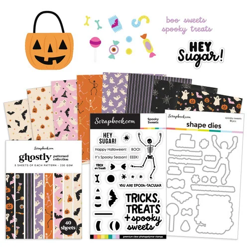 Scrapbook.com - Tricks and Treats Bundle - Dies, Paper, Stamps