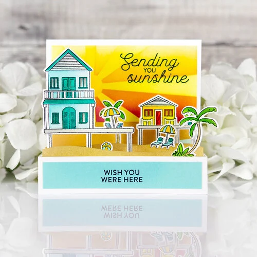 Pinkfresh Studio - Whispering Views Collection - Stencils - Coastal Paradise