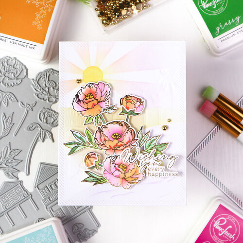 Pinkfresh Studio - Whispering Views Collection - Stencils - Coastal Paradise
