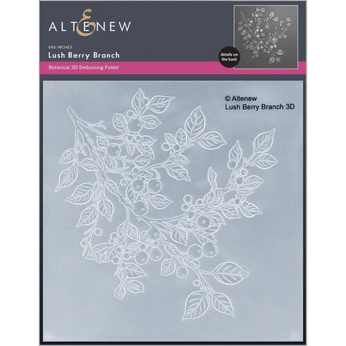 Altenew - 3D Embossing Folder - Lush Berry Branch 1 Altenew - 3D Embossing Folder - Lush Berry Branch