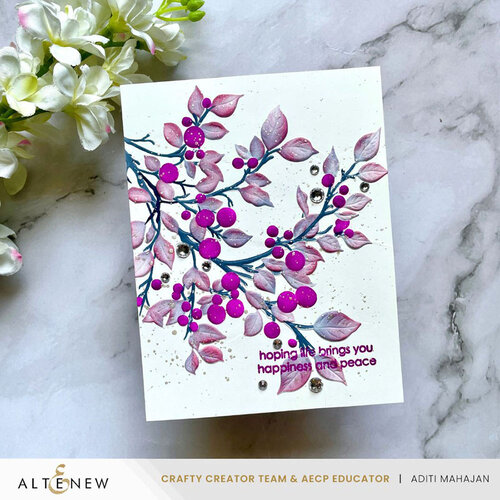 Altenew - 3D Embossing Folder - Lush Berry Branch 3 Altenew - 3D Embossing Folder - Lush Berry Branch