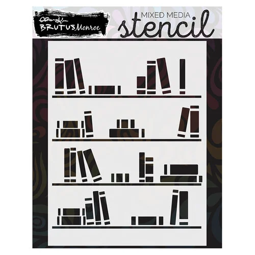 Brutus Monroe - Page Turner Collection - Stencils - Book Shelves 1 Brutus Monroe - Page Turner Collection - Stencils - Book Shelves