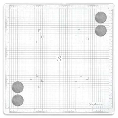 Scrapbook.com - Magnetic Glass Mat with Grids - 13 x 13 - Includes 4 Magnets 1 Scrapbook.com - Magnetic Glass Mat with Grids - 13 x 13 - Includes 4 Magnets