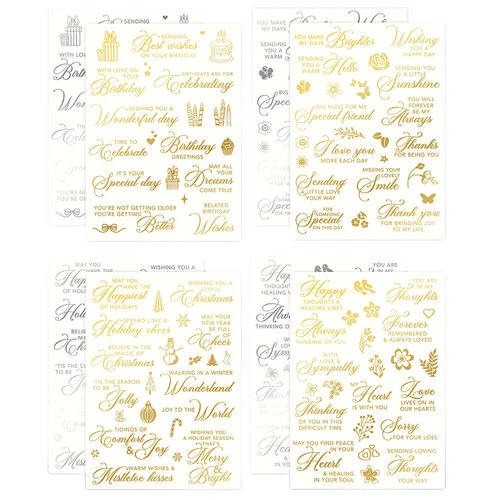 LDRS Creative - Cozy Corners Collection - Rub-On Transfers - Sentimental Bundle II Gold Foil and Silver Foil 1 LDRS Creative - Cozy Corners Collection - Rub-On Transfers - Sentimental Bundle II Gold Foil and Silver Foil