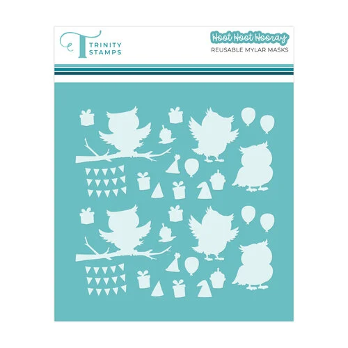 Trinity Stamps - Stencil Mask - Hoot Hoot Hooray