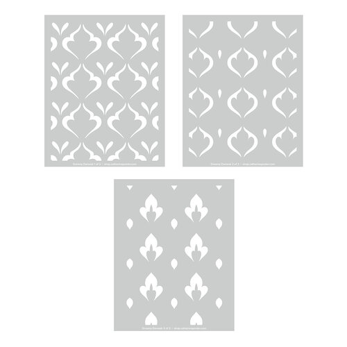Catherine Pooler Designs - Studio Classics Collection - Layered Stencils - Dreamy Damask