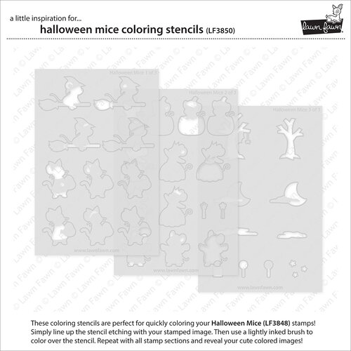 Lawn Fawn - Stencils - Halloween Mice 2 Lawn Fawn - Stencils - Halloween Mice