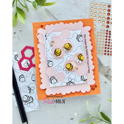Pink and Main - CheerFoil Collection - Foilables Panels - Chubby Bee 3 Pink and Main - CheerFoil Collection - Foilables Panels - Chubby Bee
