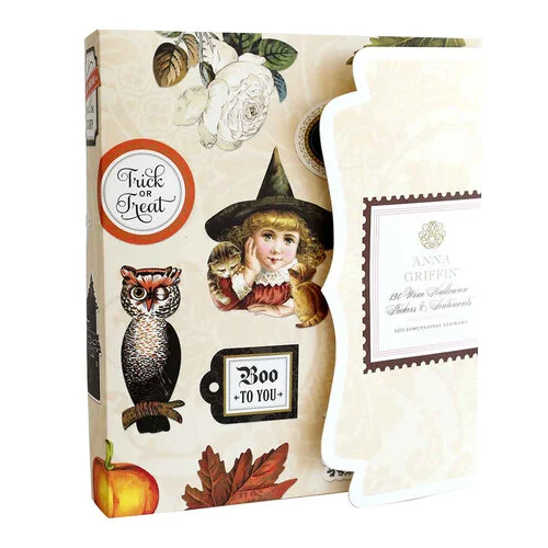 Anna Griffin - Stickers - Mini Halloween Stickers And Sentiments