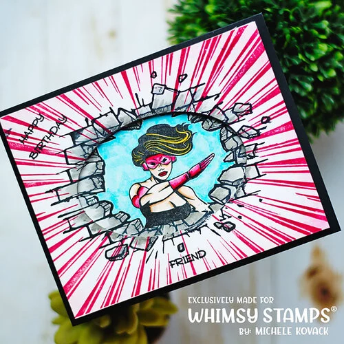 Whimsy Stamps - Cling Mounted Rubber Stamps - Burst Background 2 Whimsy Stamps - Cling Mounted Rubber Stamps - Burst Background
