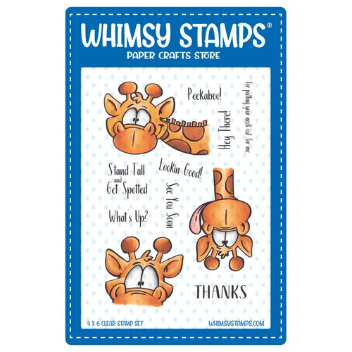 Whimsy Stamps - Clear Photopolymer Stamps - Giraffes Peeking