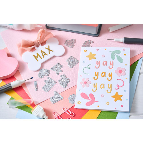Sizzix - Letters by Shells - Thinlits Dies - Simple Letters