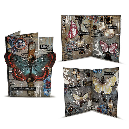 AALL and Create - Weathered Wanderings Collection - A6 Paper Pack - Snowfall & Stains