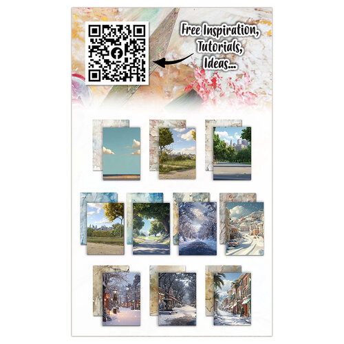 AALL and Create - Weathered Wanderings Collection - A6 Paper Pack - Snowfall & Stains