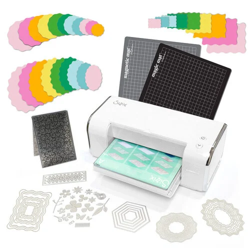 Sizzix - Big Shot Switch Plus Machine Die Cutting Bundle - White - Magic Mat and Magnetic Mat and Wavy Dies 1 Sizzix - Big Shot Switch Plus Machine Die Cutting Bundle - White - Magic Mat and Magnetic Mat and Wavy Dies