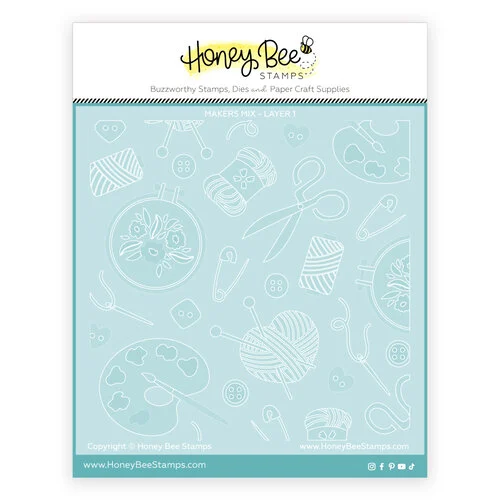 Honey Bee Stamps - Maker's Mix Collection - Layering Stencils - Maker's Mix