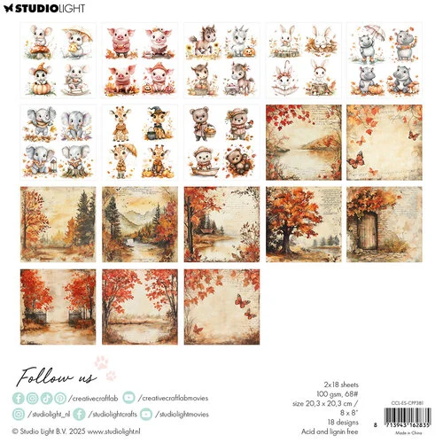 Creative Craftlab By Studio Light - Paper Pad - Fall In Love