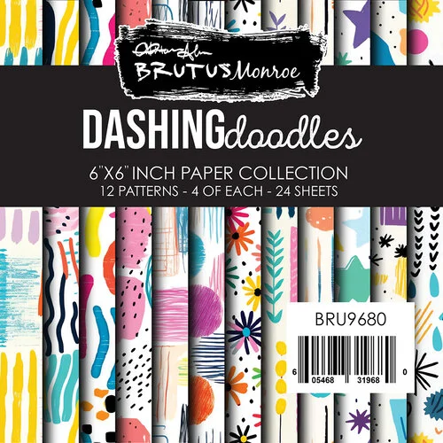 Brutus Monroe - Create Your Own Ending Collection - 6 x 6 Paper Pack - Dashing Doodles