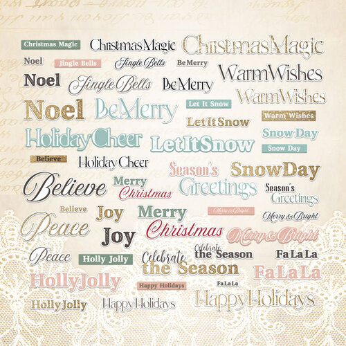 Memory Place - Holly Jolly Collection - Chipboard Mix