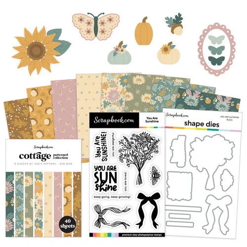 Scrapbook.com - Cottage Bundle - Dies, Paper, Stamps