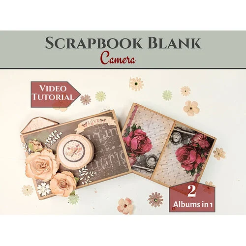 CrafTreat - Scrapbook Blanks - Matchbox Camera- Black And Kraft