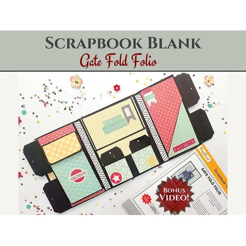 CrafTreat - Scrapbook Blanks - Gate Fold Folio - Kraft