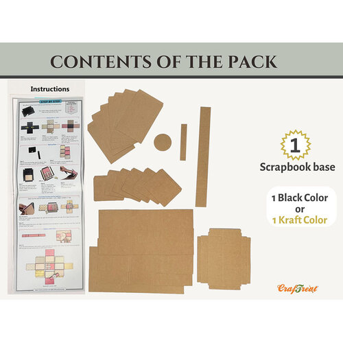 CrafTreat - Scrapbook Blanks - Expanding Folio - Black 4 CrafTreat - Scrapbook Blanks - Expanding Folio - Black