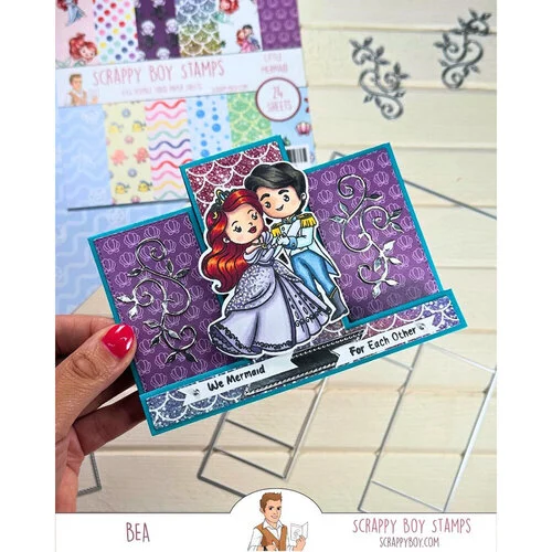 Scrappy Boy Stamps - Dies - A2 Trio Fold Card 10 Scrappy Boy Stamps - Dies - A2 Trio Fold Card