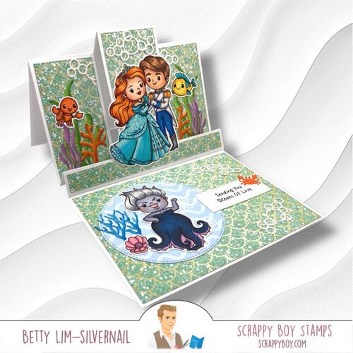Scrappy Boy Stamps - Dies - A2 Trio Fold Card 6 Scrappy Boy Stamps - Dies - A2 Trio Fold Card