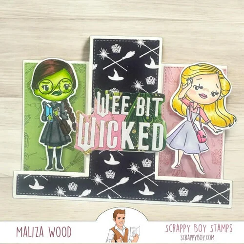 Scrappy Boy Stamps - Dies - A2 Trio Fold Card 9 Scrappy Boy Stamps - Dies - A2 Trio Fold Card