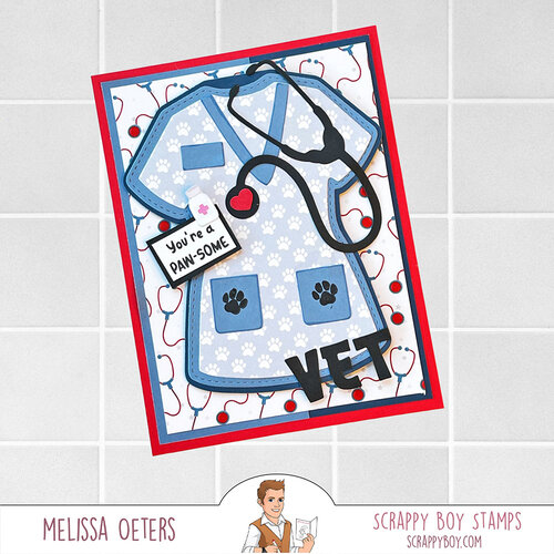 Scrappy Boy Stamps - Dies - Scrubs Shaped Card 5 Scrappy Boy Stamps - Dies - Scrubs Shaped Card